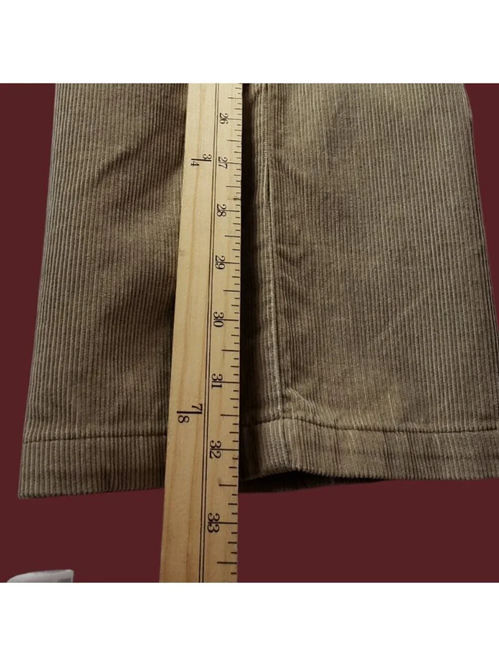 Jeanswest Corduroy Straight-Leg Women Pants With Pockets khaki Size 11 b